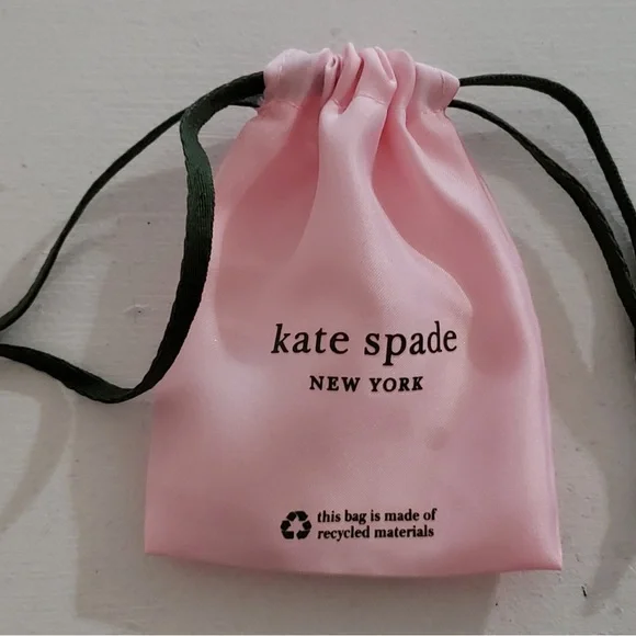 Kate Spade Gold Stud Earrings with Pink Pouch - Picture 6 of 6